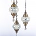 Authentic 3-Piece Ceiling Pendant Chandelier Mosaic Lamp Closed Set Helix